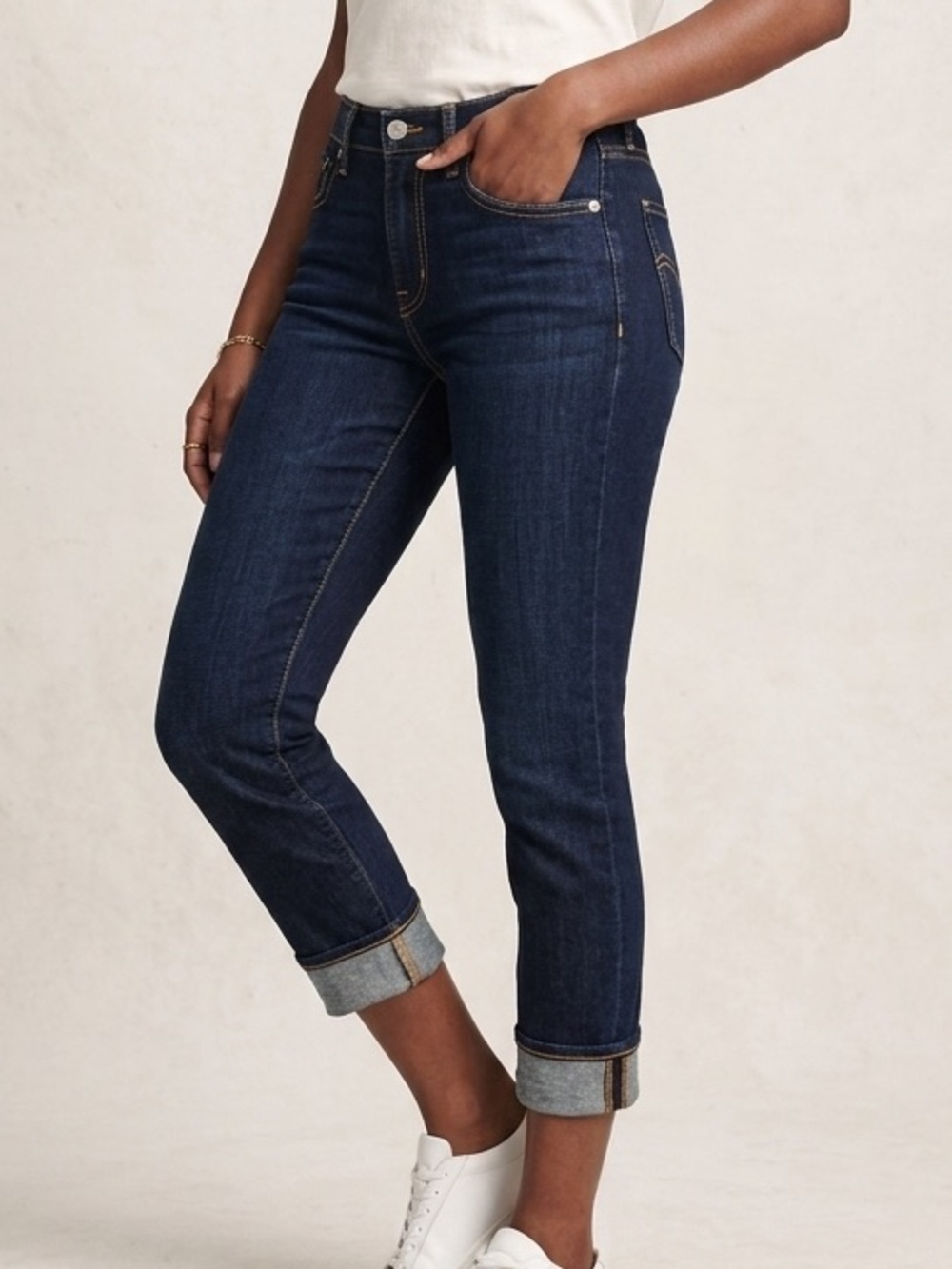 Rag & Bone Heritage Capri Jeans Dark Wash Size 26 | Cuffed Crop Denim